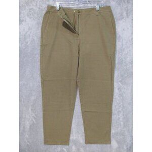 Eileen Fisher Pants Womens 16 Green Capris Relaxed Tapered Leg Organic Cotton